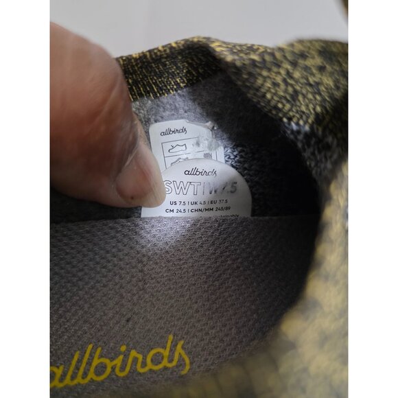 Allbirds Women's Trail Runner SWT Sneakers Gray & Yellow Lightweight Wool Blend - Picture 8 of 8